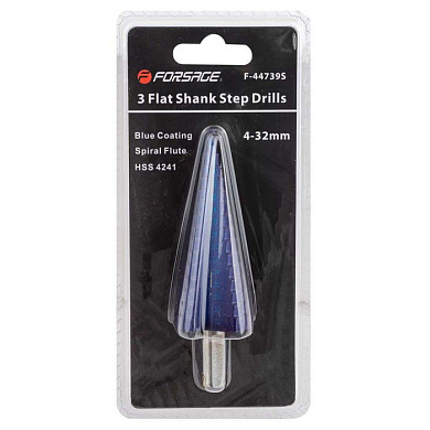 Сверло ступенчатое спиральное 4-32 мм Forsage F-44739S