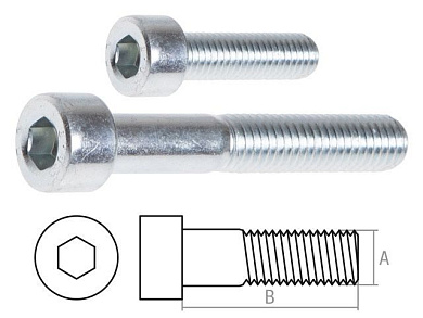 Винт М12х30 мм с внутр. шестигр., цинк, кл.пр. 8.8, DIN 912, 5 кг Starfix SMV1-37734-5