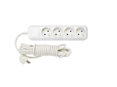 Удлинитель бытовой 5м (5 роз., 2.5кВт, с/з, ПВС 3х0,75) Bylectrica (со встроенным ограничителем тока)