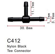 Клипса для крепления внутренней обшивки а/м универсальная пластиковая, 100 шт Forsage C0412(universal)