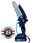 Пила цепная аккумуляторная, 21 В, 1500 мАч, шина 150 мм/6", скорость цепи 6.5 м/с, кейс RÖGEL CCSR-1506