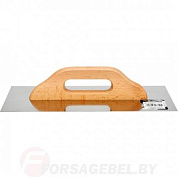 Гладилка нержавеющая 380х125 мм с деревянной ручкой Vorel 06640