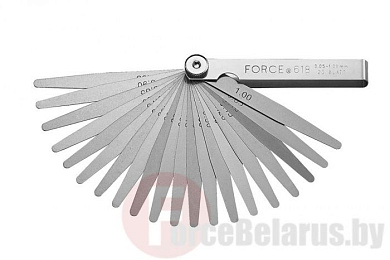 Набор калиброванных щупов 0.005-1 мм 20 пр. Force 618