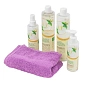 Набор Алоэ и зеленый чай, гельдля душа, шампунь, спрей термозащита, гель-пилинг, полотенце 40*70 La and Te beaute LT-47