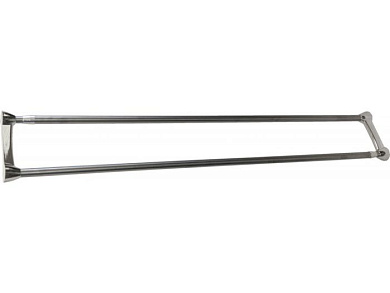 Карниз в ванную для шторки с держателем полотенец, раздвижной, сталь, хром Savol SK-8025A