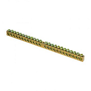 Шина PEN "ноль-земля" (8х12мм) 24 отверстия латунь крепеж по центру EKF PROxima sn0-125-24-c