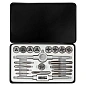 Набор метчиков и плашек метрический 20 пр М3х0.5, М4х0.7, М5х0.8, М6х1, М7х1, М8х1.25, М10х1.5, М12х1.75, 1/8NPT27 JBC JBC-M020-1