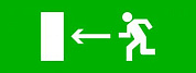 Пиктограмма "Направление налево" 320х120мм (для EXIT, SAFEWAY-40) EKF pkal-01-03