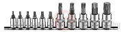 Набор головок-бит TorxTR (с отверстием) 11 пр. 1/4''&3/8'' Force 2112I