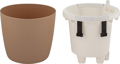 Горшок для цветов InGreen Wave с дренажной сеткой и съемным поддоном 10л, D270мм, шок Пластик Репаблик IG622211047