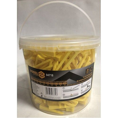 Система для выравнивания плитки 1 мм (клинья 300 шт.) Vorel 04718