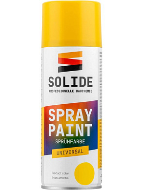 Краска-эмаль аэроз. универсальная желтый 400 мл SOLIDE SL-27551-1