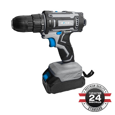 Дрель-шуруповёрт аккумуляторная, 20 В, 0-350/0-1350 об/мин, 2.0 Ач, 35 Нм, 2 АКБ, кейс RÖGEL CDR-2020