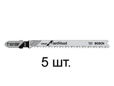 Пилка для лобзика T 101 BF Clean for Hard Wood 5 шт. BOSCH (2608634234)