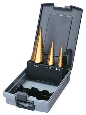 Набор ступенчатых сверел по металлу, 3 шт, Makita D-46573