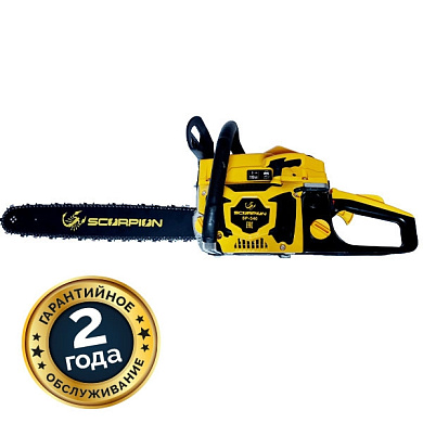 Пила цепная бензиновая, 2200 Вт/3,2 л.с., 52 см. куб., шина 450 мм/18", цепь 0,325-1,5-72 SCORPION SP-540