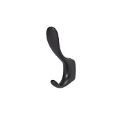 Крючок меб. двухрожковый мет. ROMA, черный матовый AKS 104205