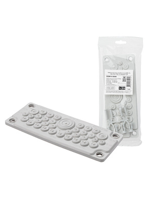 Кабельный ввод мембранный КВМ-35, ТЭП, RAL7035, IP66, 35 вводов TDM SQ0814-0008