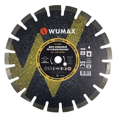 Алманый диск по асфальтобетону 1A1RSS ST d350х16x3,0x21x25,4/20,0 мм WUMAX 1668136350