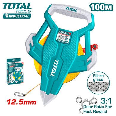 Лента мерная 100м TOTAL TMTF131006