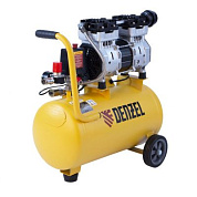 Компрессор DLS950/24 безмаслянный малошумный 950 Вт, 165 л/мин, ресивер 24 л Denzel 58026