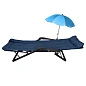 Шезлонг складной в комплекте с зонтом садовым WMC TOOLS WMC-FG-HY-8000B-Z