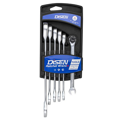 Набор ключей трещоточных 8-17 мм, 6 пр. DISEN DSH1504