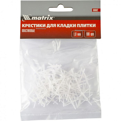 Крестики, 1,0 мм, для кладки плитки, 100 шт Matrix 88082