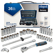 Набор инструментов 36 пр. 1/2'' 6-гр Scheppach Sch-4362M