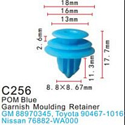Клипса для крепления внутренней обшивки а/м GM пластиковая 100 шт Forsage C0256(GM)