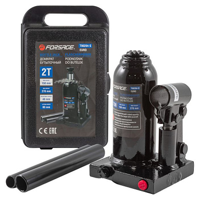 Домкрат бутылочный 2 т, 180-333 мм, с клапаном Forsage F-T90204S(Euro)