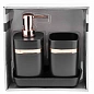 Набор для ванной комнаты 3 пр., дозатор для мыла, подставка для зубных щеток, лоток для аксессуаров La and Te beaute LT-BSP-10BK