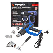 Фен промышленный электрический с индикатором температуры и насадками, 220В, Forsage F-HG75-2000LED