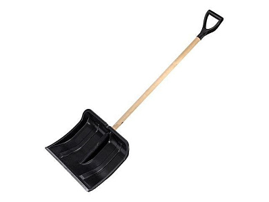 Лопата снеговая пластм. 500х375 мм с дер.черенком STARTUL MASTER ST9056-6
