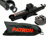 Домкрат механический ''ромб'' 2 т, 110-390 мм, L-425 мм, в водоотталкивающем чехле PATRON P-ST-2000