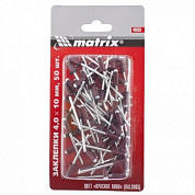 Заклепки разноцветные вытяжнные 50 шт Matrix