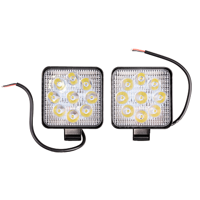 Фара светодиодная OFF ROAD 85*85(10)*1 мм квадратная 1V/4V 7W 6000К компл шт диодов SKYWAY S07201097