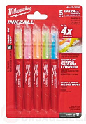 Текстмаркеры INKZALL цветные 5 шт. Milwaukee 48223206