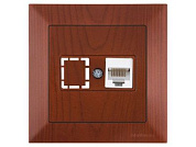 Розетка компьютерная 1xRJ45, Cat5e, скрытая, вишня, DARIA, , RJ 45, 8-pin, соединения типа 568A или 568B, Mutlusan 21201360156