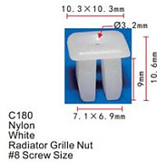 Клипса для крепления внутренней обшивки а/м Рено пластиковая, 100 шт Forsage C0180(Renault)