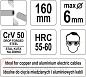 Кабелерез 160 мм d6 мм CrV50, HRC55-60 Yato YT-1966