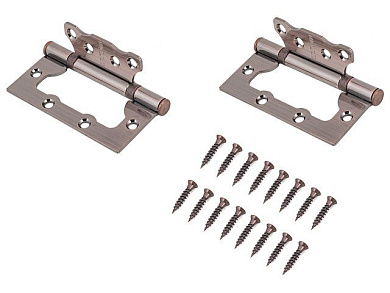 Петля накладная 100х75 2BB AC 2,5мм медь, 2 шт АЛЛЮР, УЗК 7653
