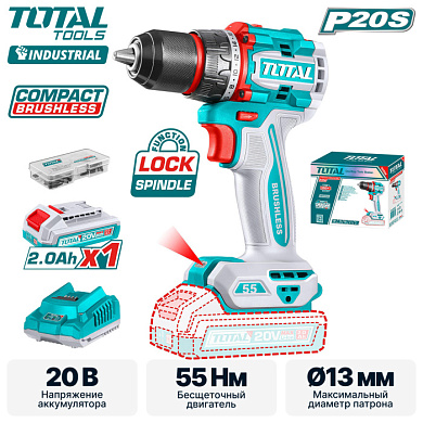 Дрель-шуруповерт TOTAL TDLI205582