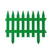 Забор декоративный "GOTIKA" №3, длина общ. 3,10 м, выс. 0,35 м, зеленый, компл. 7 шт. Гарденпласт 50112