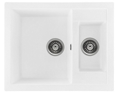 Мойка кухонная из мраморной крошки, белый, C01-18 Gerhans