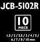 Набор Г-образных ключей HEX (6-гр) 1.5, 2, 2.5, 3-8, 10 мм 10 пр JCB JCB-5102R