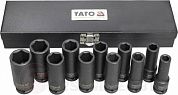 Набор ударных головок 1/2'' 10-24 мм L78 мм СrMo 11 пр. Yato YT-1054