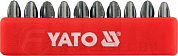Набор бит PH3х25 мм 1/4'' 10 пр. S2 HRC58-62 Yato YT-0476