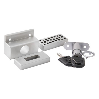 Замок для раздвижных 2-х дверей SENATOR механический серебро PL 62759