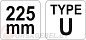 Зажим сварочный тип ''U'' 225 мм Yato YT-2461